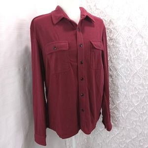 For The Republic Mens Fleece Shirt NWT Malbec Red Size SP NWT
